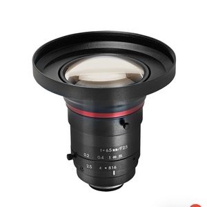 Kowa LM6FC 1.1" 6.5mm F2.5 Manual Iris C-Mount Lens, Low Distortion, Wide-Band